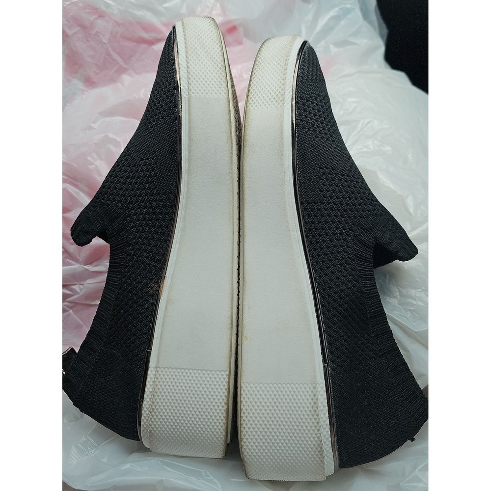 Black Knit Slip on Platform Loafers Prep Minimalist Delani Shoes Size 8 # - Picture 2 of 7